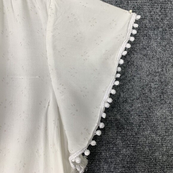 Harve’ Benard Button Up Blouse Women XL Tie Front Hi-low Hem - Picture 3 of 9